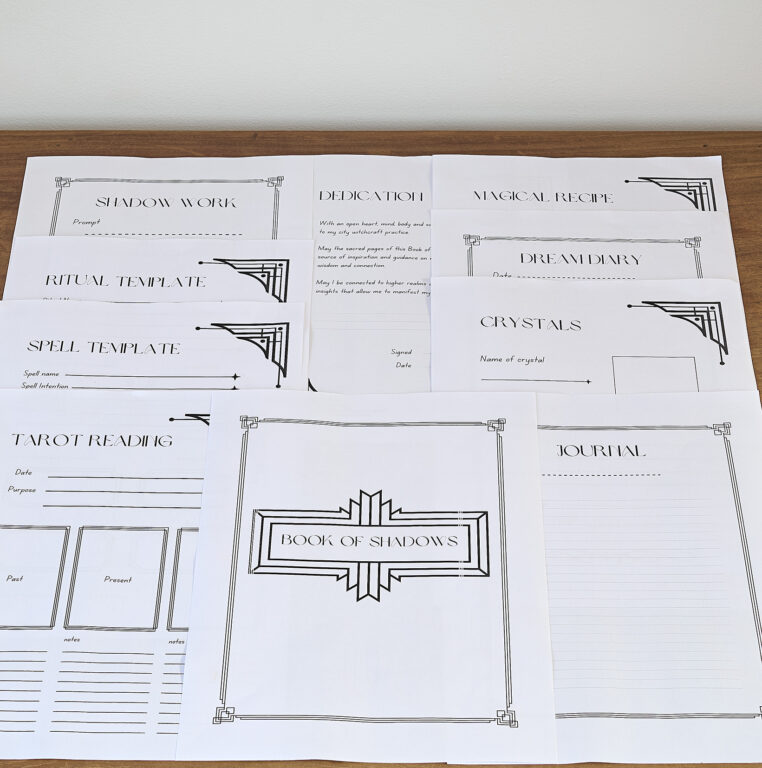 Book of Shadows Templates Pages A4 - City Witch